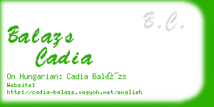 balazs cadia business card